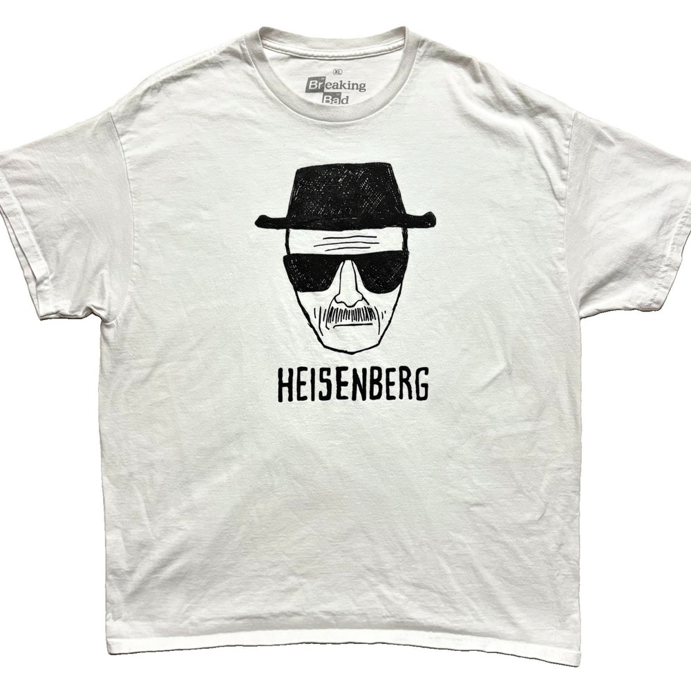 Breaking Bad Heisenberg Shirt Mens XL White Graphic Tee Walter White 2024
